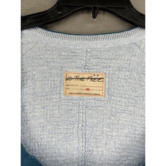New Free People We The Free Midnight Pullover Size X-large Blue Knit - Picture 7 of 7